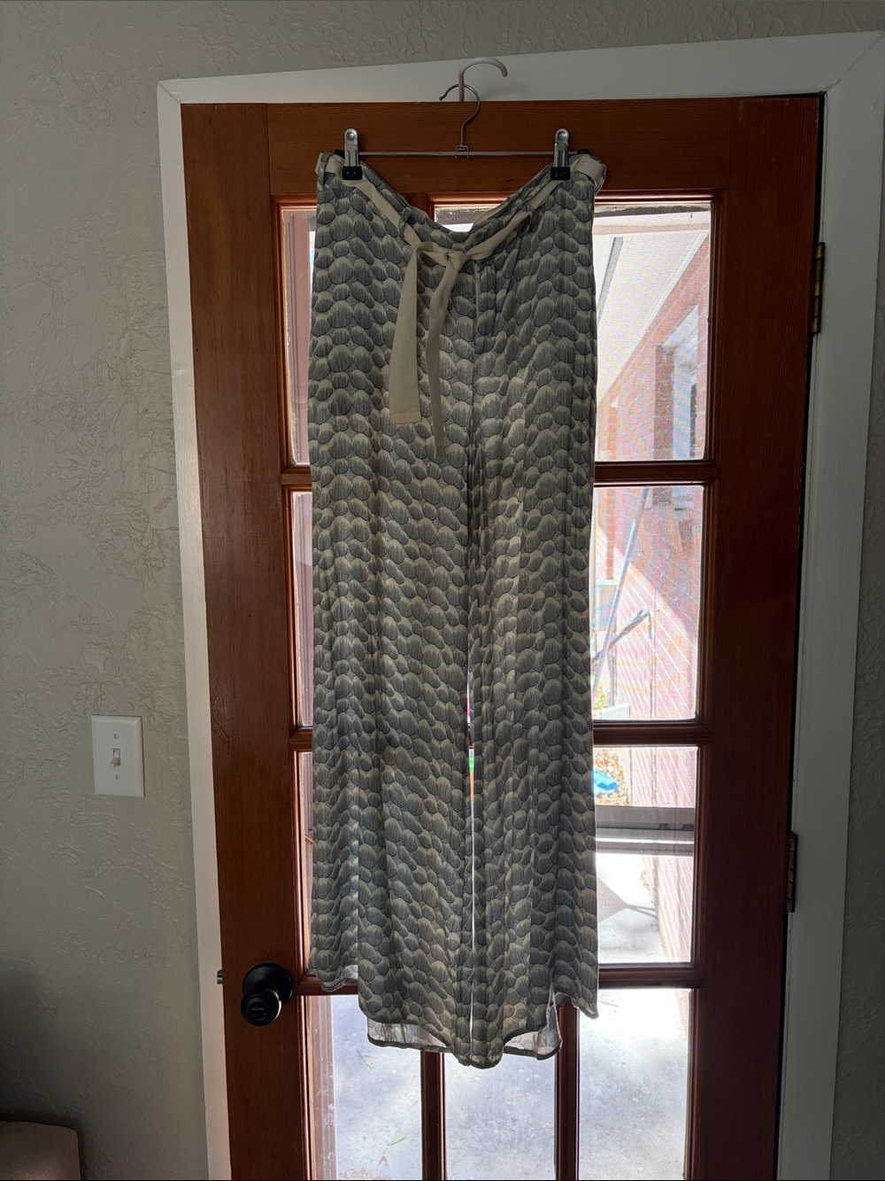 Anthropology Elevensies Patterned Wide-Leg Pants